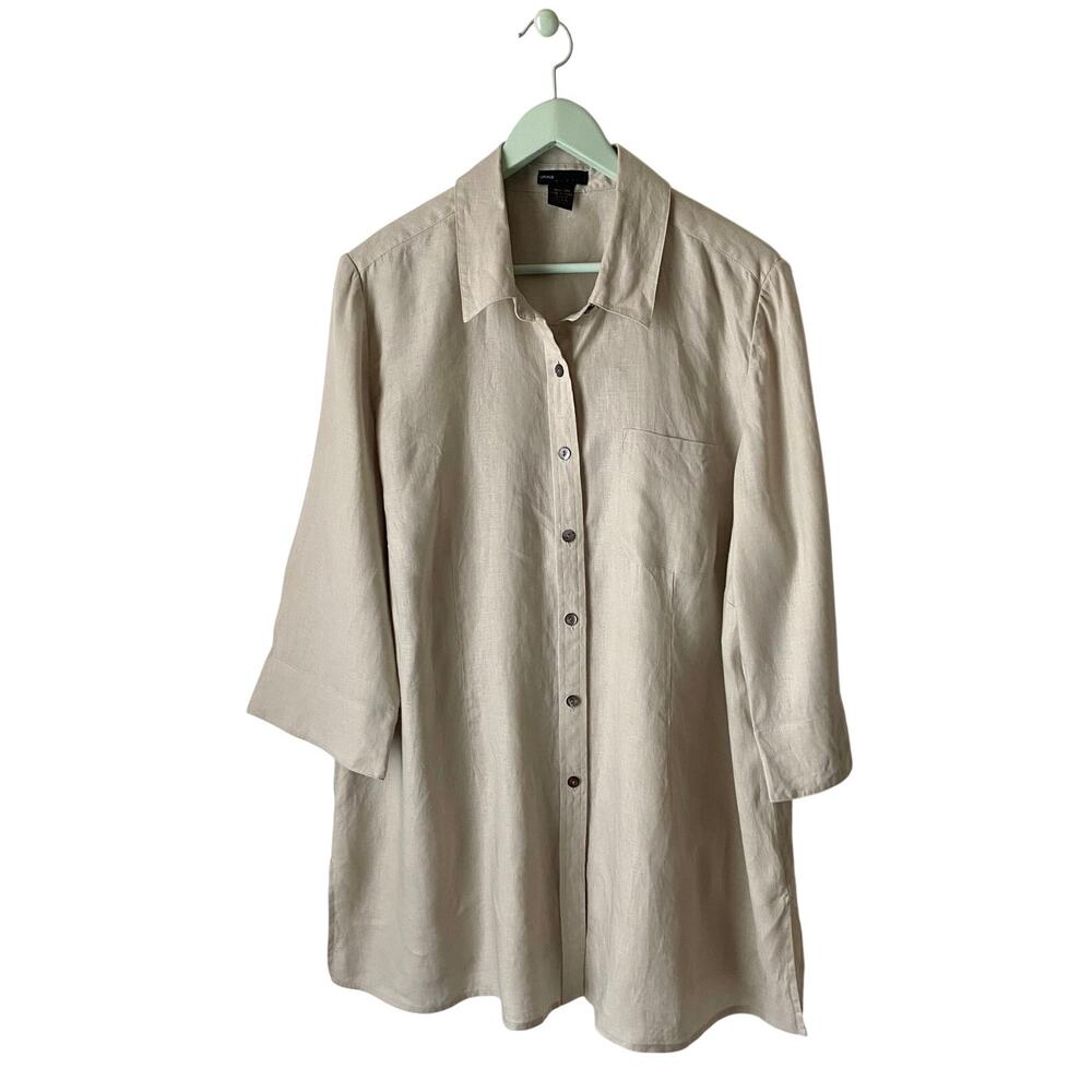 Grace Elements 100% Linen Tunic Top Size XXL